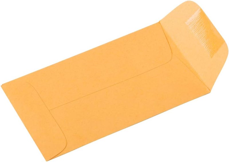 JAM Paper #3 Coin Business Colored Envelopes - 2 1/2 x 4 1/4 - Brown Kraft Manila - 50/Pack - Image 1